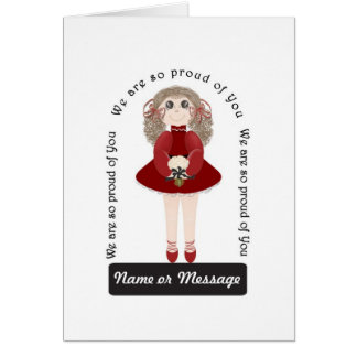 Cartão Dança da menina personalizada