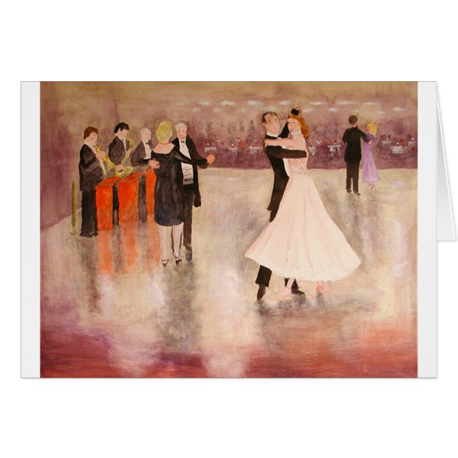 Cartão Dança da noite (Frente Horizontal)