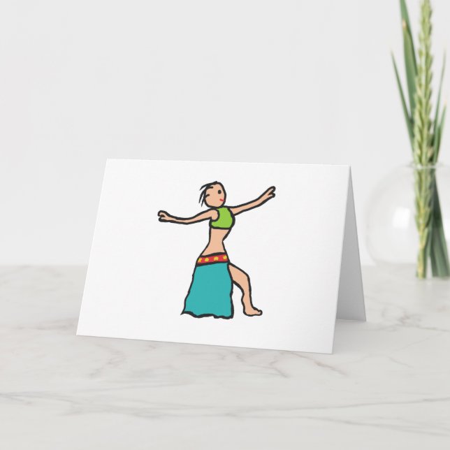 Cartão Dança de barriga (Frente)