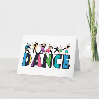 Cartão Dança de Dançarinos Divorciados e Coloridos