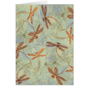 Cartão Dança de Dragonfly Dourada