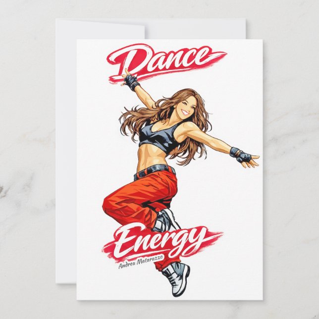 Cartão Dança de Energia e Liberdade (Frente)