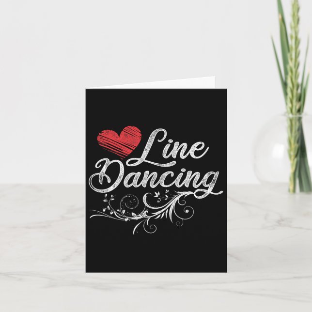 Cartão Dança de linha dançante (Frente)