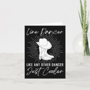 Cartão Dança de linha para dançarinos de linha algodão pr