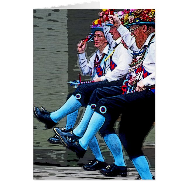 Cartão Dança de Morris, Inglaterra (2) (Frente)