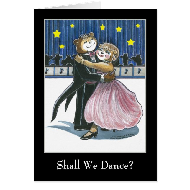Cartão Dança de salão de baile (Frente)