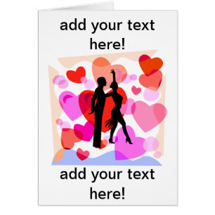 Cartão Dança de salão de baile dos corações