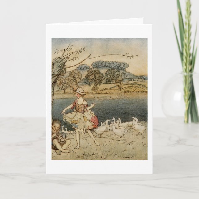 Cartão Dança de Tattercoats quando o Gooseherd conduzir (Frente)