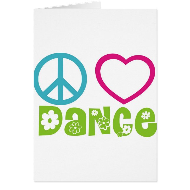 Cartão Dança do amor da paz (Frente)