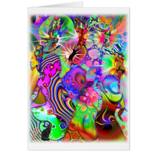 Cartão Dança do Fractal (Frente)