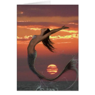 Cartão dança do pôr do sol