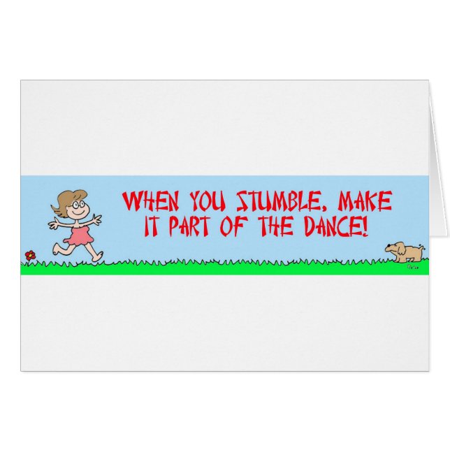 Cartão dança do tropeço (Frente Horizontal)