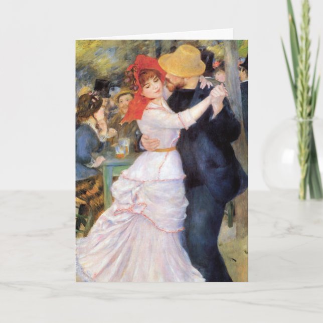 Cartão Dança em Bougal - Impressionista Renoir (Frente)