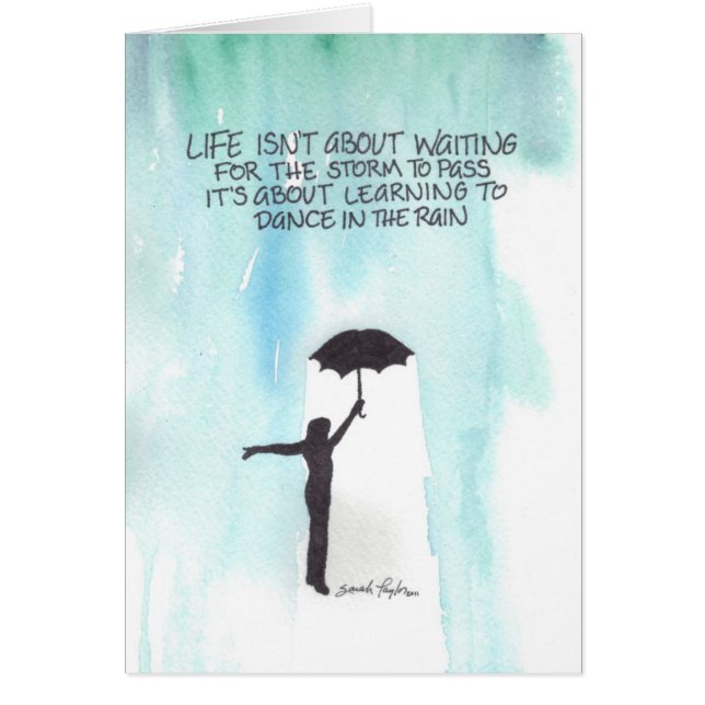 Cartão Dança na chuva (Frente)