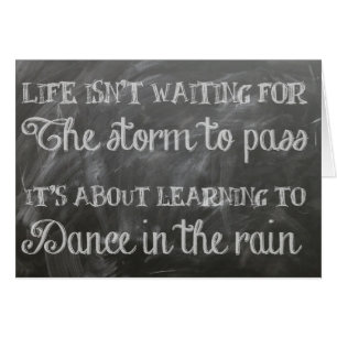 Cartão dança na chuva