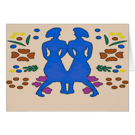 Cartão Dança Nacional da Mulher Francesa