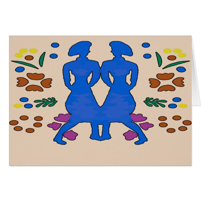 Cartão Dança Nacional da Mulher Francesa (Frente Horizontal)