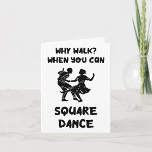 Cartão Dança Quadrada Por que dançar ao quadrado de baile