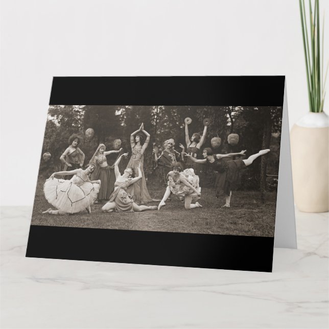 Cartão Dança selvagem 1924 das mulheres (Frente)