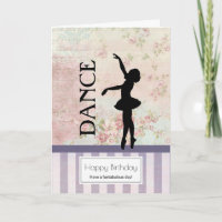 Dança - Silhueta de Bailarina Vintage Aniversário