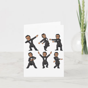 Cartão Dançando Abraham Lincoln 4 De Julho Meninas Crianç