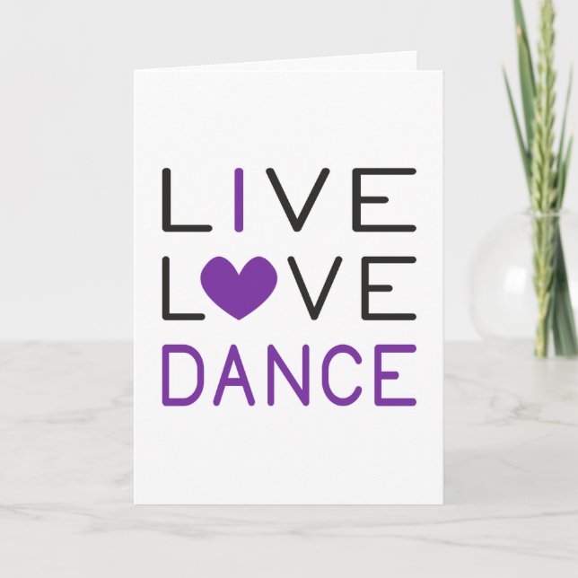 Cartão Dançando ao Vivo Com Amor Dançando Dançarina Dança (Frente)