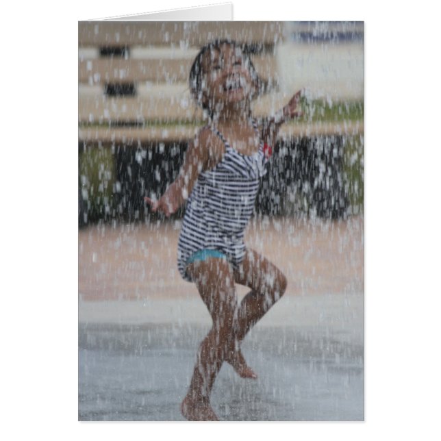 Cartão "Dançando na chuva " (Frente)