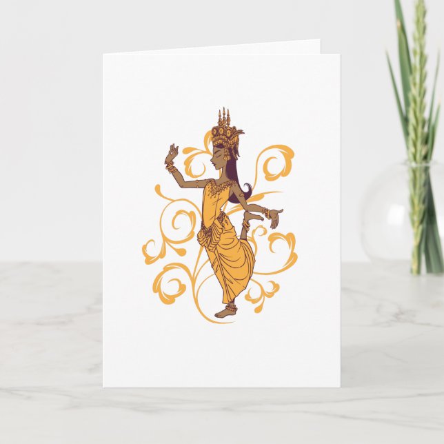 Cartão Dançarina de Apsara (Frente)