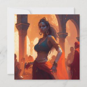 Cartão Dançarina de barriga entorpecente