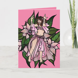 Cartão Dançarina de Barriga Rosa Tremor