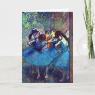 Cartão Dançarinas em Azul por Edgar Degas, Arte de Balé V