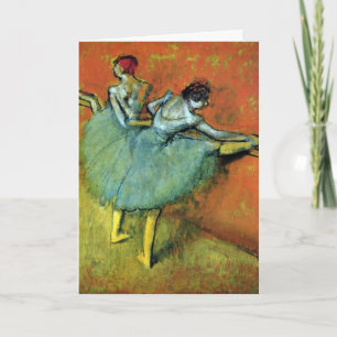 Cartão Dançarinas no Balcão de Edgar Degas, Ballet Antigo