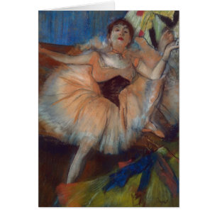 Cartão Dançarino assentado   de Edgar Degas, 1879-80