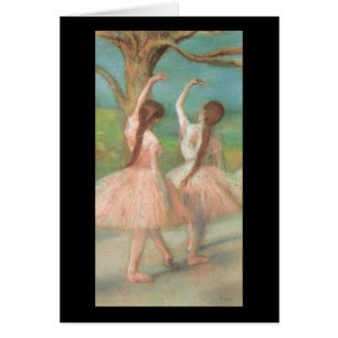 Cartão Dançarino cor-de-rosa de Edgar Degas