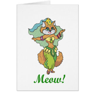 Cartão Dançarino de barriga do gato