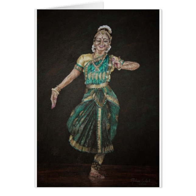 Cartão Dançarino de Bharatanatyam (Frente)