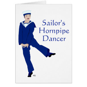 Cartão Dançarino de Hornpipe de Marinheiro