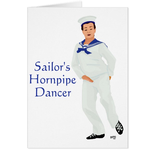 Cartão Dançarino de Hornpipe de Marinheiro (Frente)
