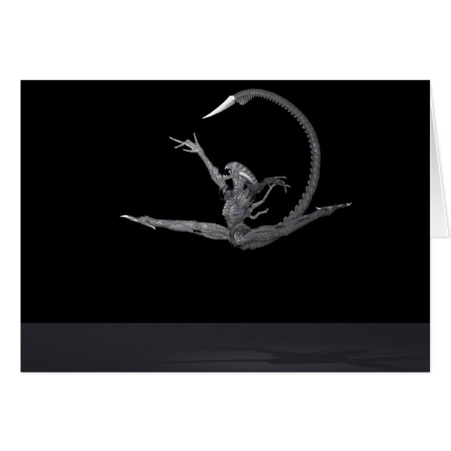 Cartão Dançarino do balé do Espaço Exterior (Frente Horizontal)