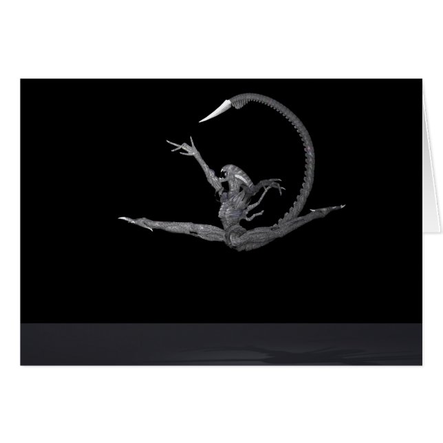 Cartão Dançarino do balé do Espaço Exterior (Frente Horizontal)