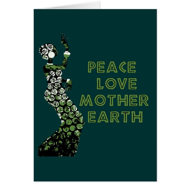 Cartão Dançarino do Dia da Terra (Frente)