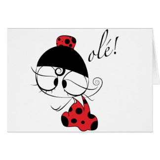 Cartão Dançarino do Flamenco velho!