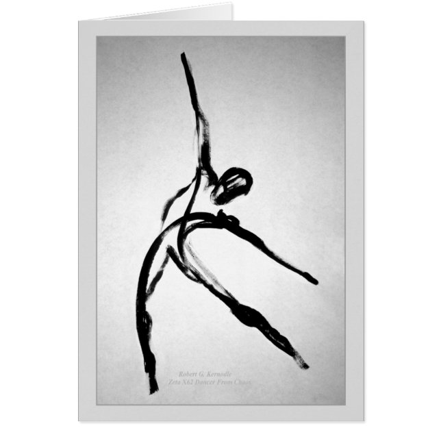 Cartão Dançarino masculino moderno (Frente)