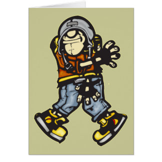 Cartão Dançarino na moda de Hip Hop