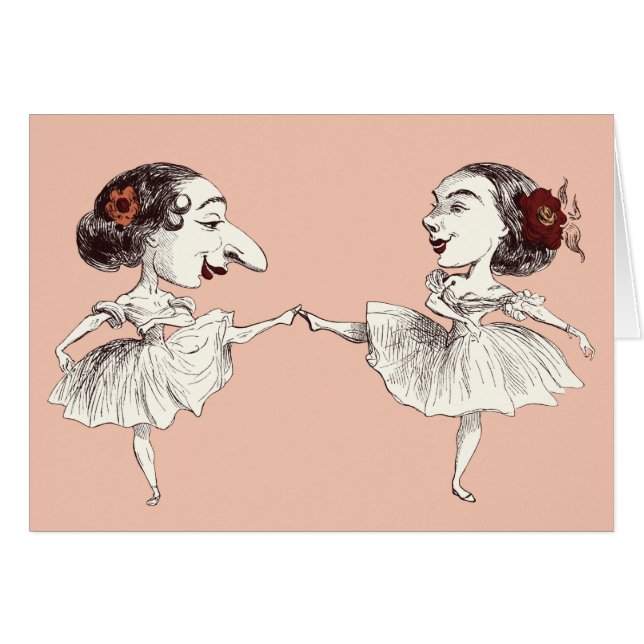 Cartão Dançarinos de balé (Frente Horizontal)