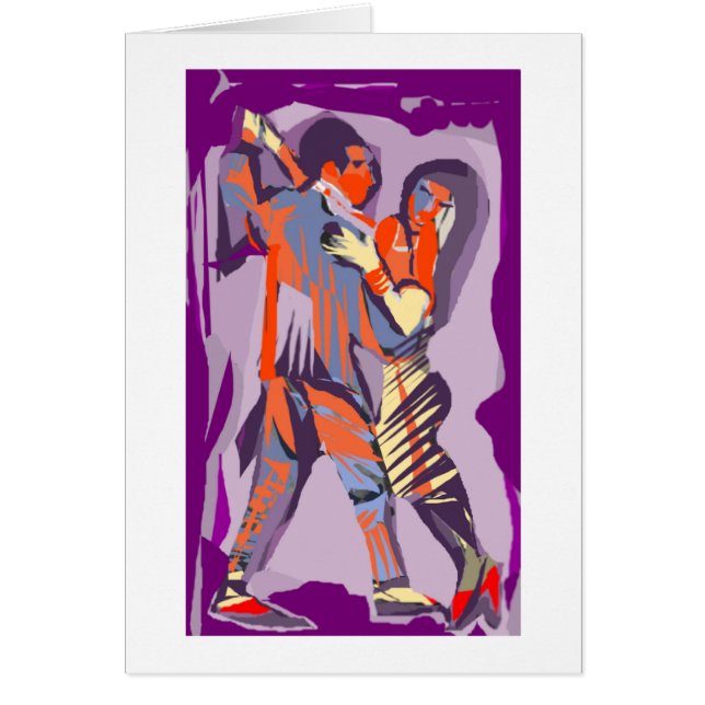 Cartão Dançarinos do tango (Frente)