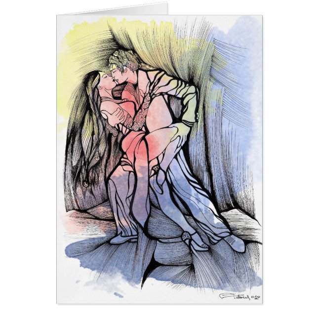 Cartão Dançarinos do tango (Frente)