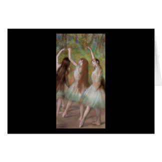 Cartão Dançarinos verdes de Edgar Degas