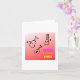 Cartão Dance Laugh Sing Ukuleles Vazio