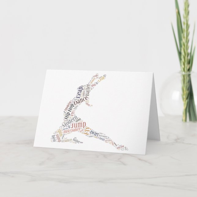 Cartão Dance Word Cloud (Frente)